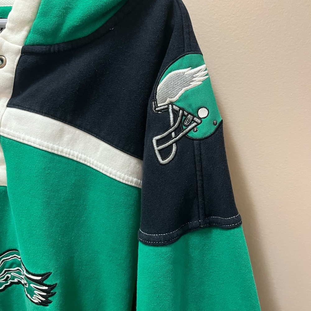 ‘47 Kelly Green Philadelphia Eagles Throwback Superior Lacer Hoodie Size XXL - Picture 3 of 11